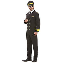 Costume de pilote pour hommes, noir