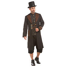 Steampunk Mantel für Herren, schwarz