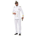 Costume de capitaine pour hommes, blanc