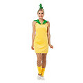 buttinette Costume "ananas Fruity" pour femmes, jaune