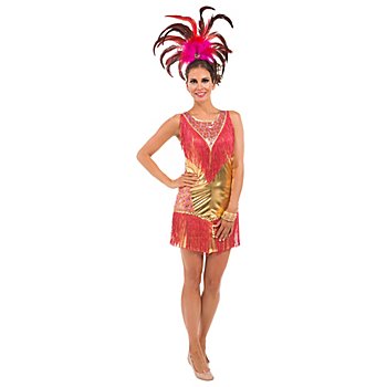 Costume de showgirl 'Lola' pour femmes, or multicolore