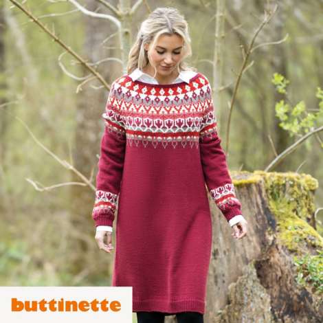 Madeleine Strickkleid Strickkleid Rot Strickanleitung – Kleid Mit