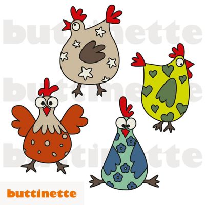 Plotterdatei 'Verrückte Hühner'