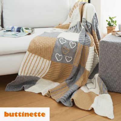Strickanleitung – Patchworkdecke aus Woll Butt Heidi