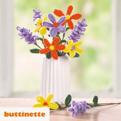 Bastelanleitung 'Blumen aus Chenilledraht'