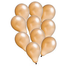 Ballons 'metallic', doré, Ø 30 cm, 10 pièces