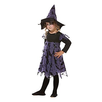Robe de sorcière 'chauve-souris' pour enfants, noir/violet