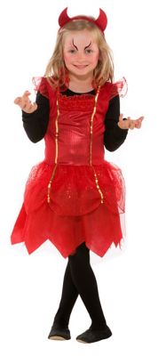 Déguisement robe de petit diable pour fille - Marque - Rouge - Tulle - 4  ans et plus