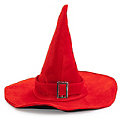 Chapeau de sorcière pour adultes, rouge