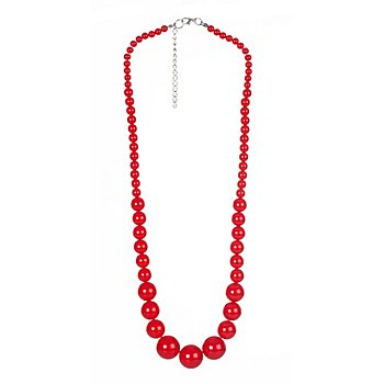 Collier de perles, rouge