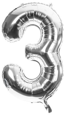 Ballon 3 Ans Métallisé Ø 30cm 6 Pièces - Articles festifs 