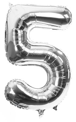 BALLON NUMÉRO 1 ARGENT 86CM