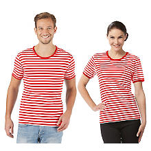 Kurzärmeliges Ringelshirt 'Red Stripes' für SIE und IHN