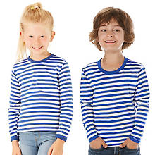 Langärmeliges Ringelshirt 'Blue Stripes' für Kinder