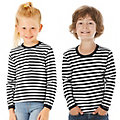 Langärmeliges Ringelshirt "Black Stripes" für Kinder