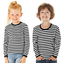 Langärmeliges Ringelshirt 'Black Stripes' für Kinder